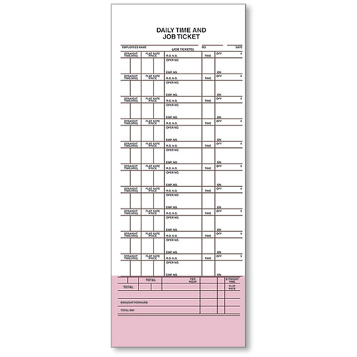 Job Ticket, Daily Time & Job Ticket, Automotive Repair Daily Time
